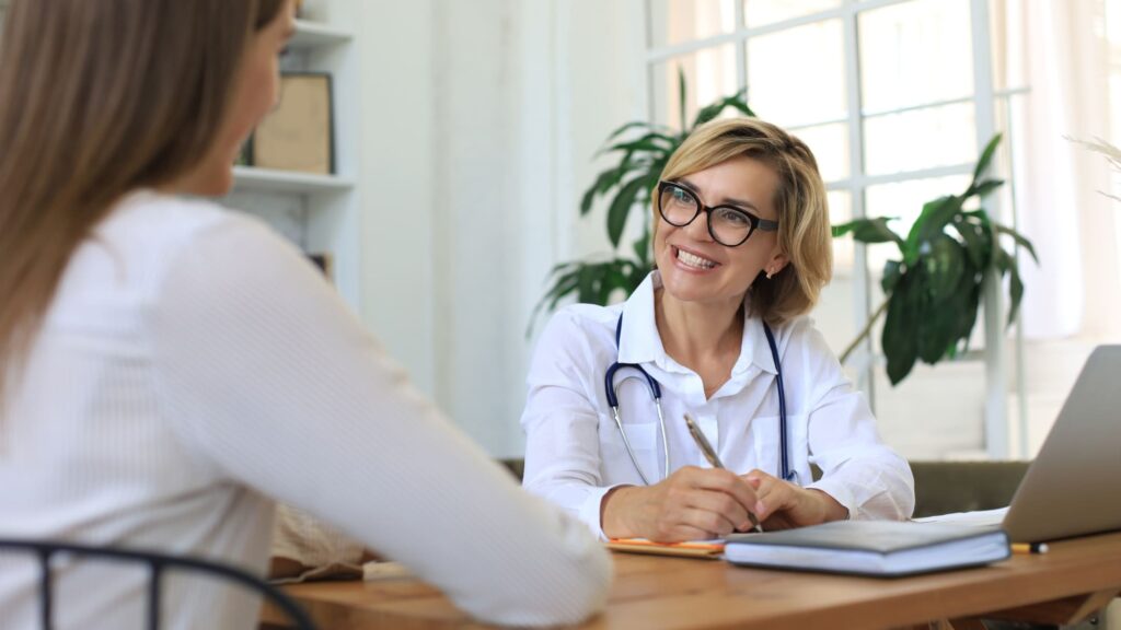 Healthcare professional guides a client on the types of doctors that can prescribe Suboxone.